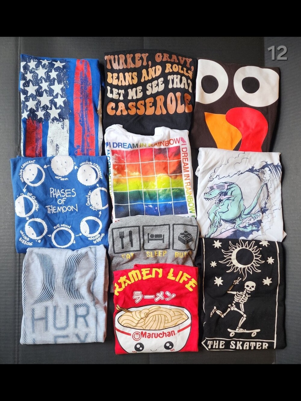Boys Short Sleeve Graphic T-Shirt Lot of 10 (Size 8)